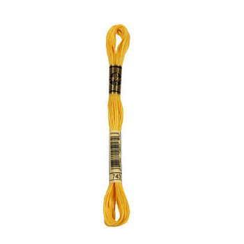 Echevette de coton mouliné spécial, 8m - Jaune de