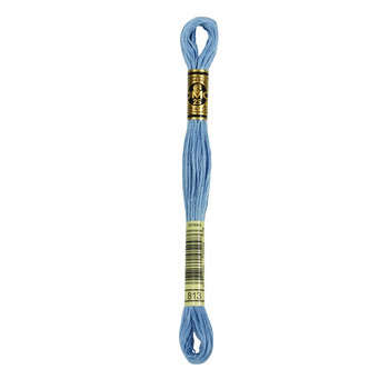 Echevette de coton mouliné spécial, 8m - Bleu gaul