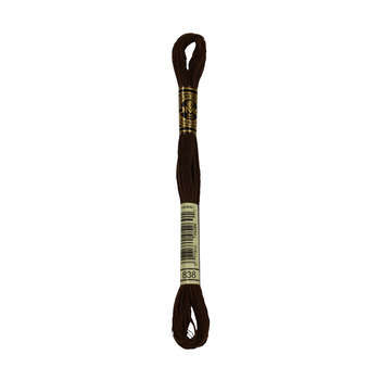 Echevette de coton mouliné spécial, 8m - Bois fonc