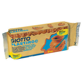 Pâte à modeler PLASTIROC Pain de 1kg terra cotta