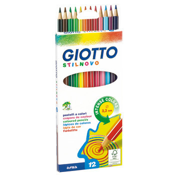Crayons de couleurs Giotto Stilnovo x 12, dans étu