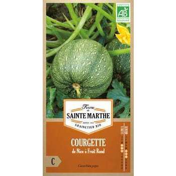 Graines de courgette de Nice à fruit rond'Bio en s