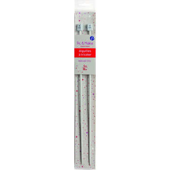 Aiguilles à tricoter, en métal L. 30 cm Ø 3. 5 mm