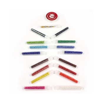 Kit 15 tubes perles rocailles + accessoires