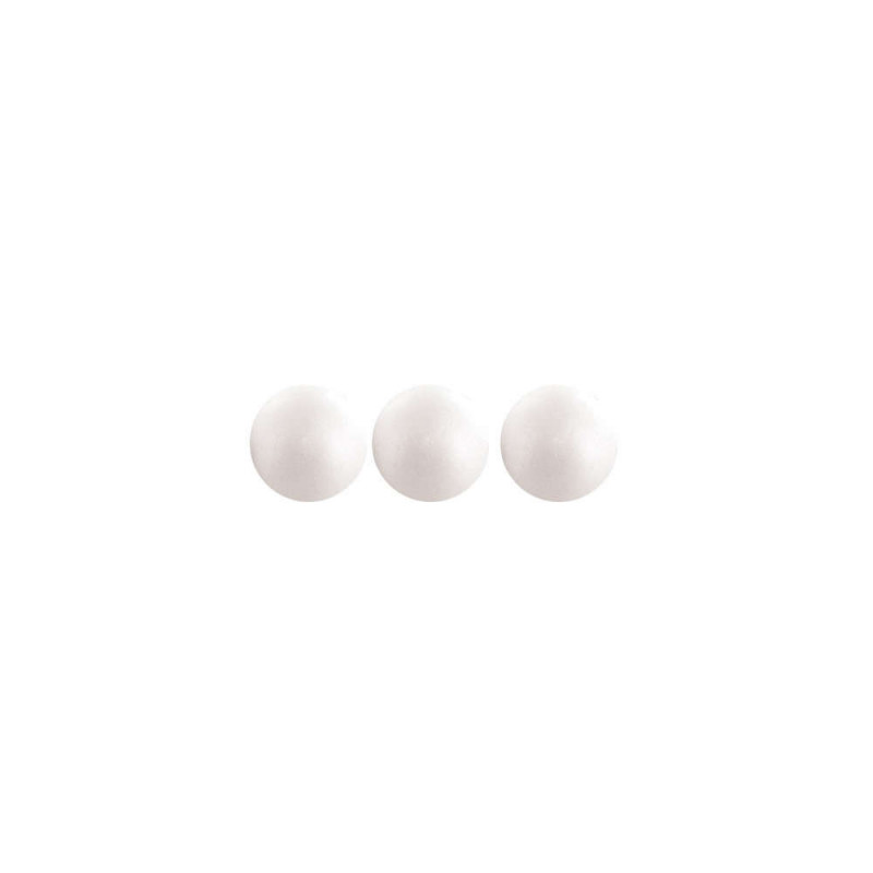 Set 3 boules styropor 8 cm