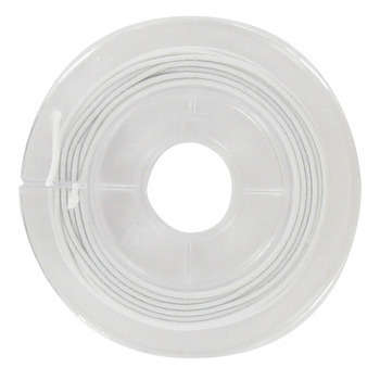 Bobine 5m/1mm de fil élastique gainé, blanc
