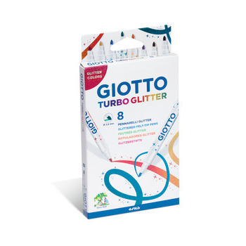 Feutres Giotto Turbo glitter, l'étui de 8