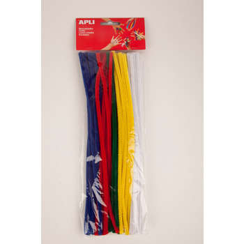 Chenilles x50 : coloris assortis, 30cm