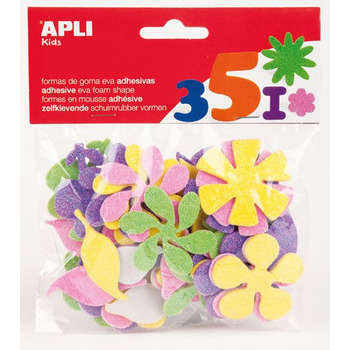Fleurs pailletées adhésives : mousse - x48