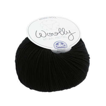 Laine Woolly 100% Merinos : noir 50g - 02