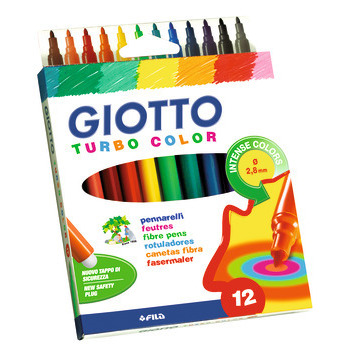 Feutres Giotto Turbo Color, l'étui de 12