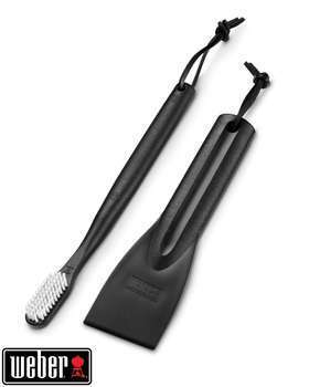 Kit de nettoyage spatule et brosse pour barbecue à