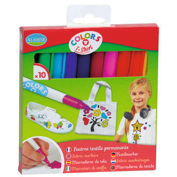 Feutres permanents : pour textile, x10