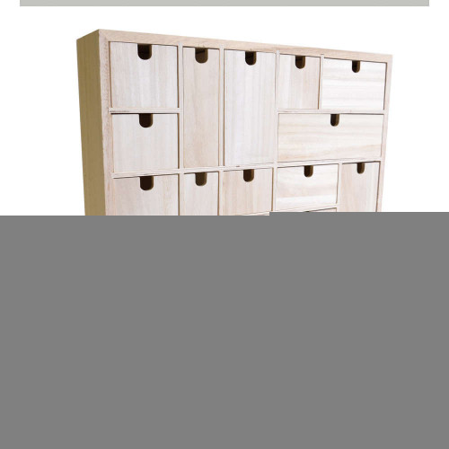 Calendrier de l'Avent, en bois 40x40cm - Géométrie