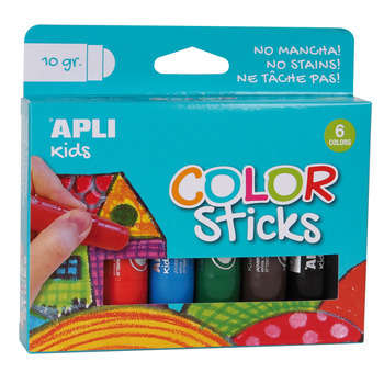6 Tubes de gouache solide, couleurs assorties