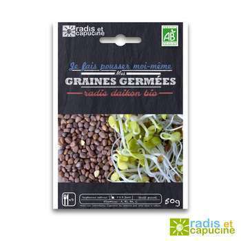 Sachet de graines à germer Radis Daikon bio 50 gr