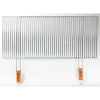 Grille découpable en acier avec poignées en bois -