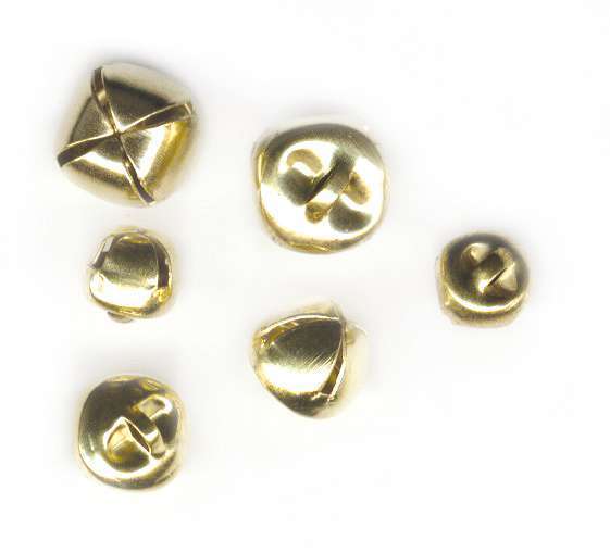 Assortiment de 30 grelots dorés - D. 5-7 cm