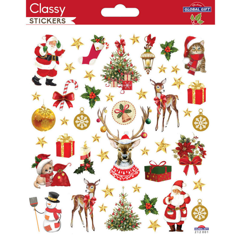 Stickers CLASSY NOEL 15X17 CM