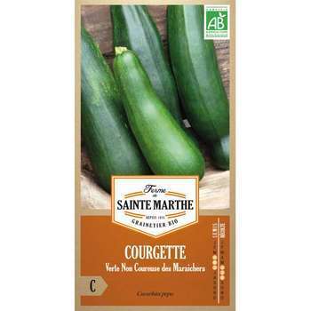 Graines de courgette verte non coureuse Bio en sac