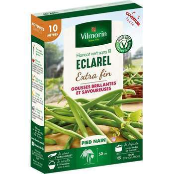 Graines de haricot nain Vert Eclarel - 10 M en boi