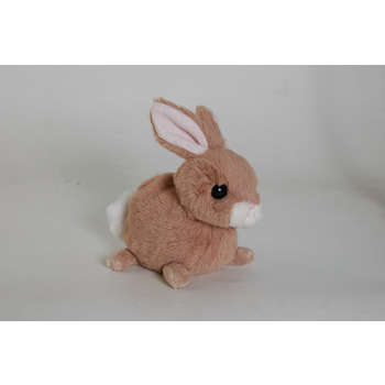 Lapin en peluche Zeus blanc ou Héra marron H. 15cm