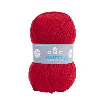 Pelote à tricoter Knitty 6 en acrylique coloris ro