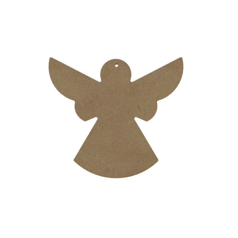 Forme en médium - Ange de face percé H. 13cm