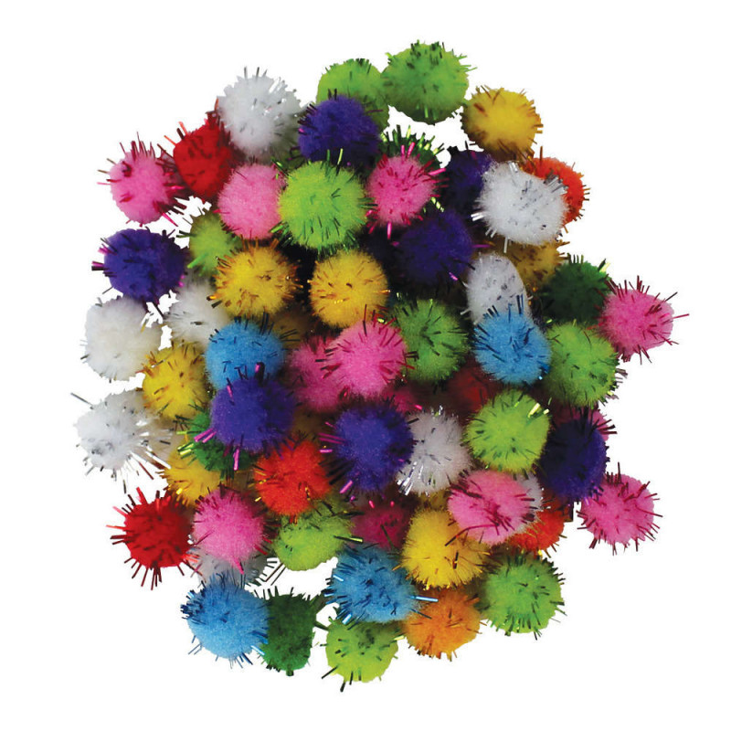 Assortiment de mini pompons de Noël (x200)