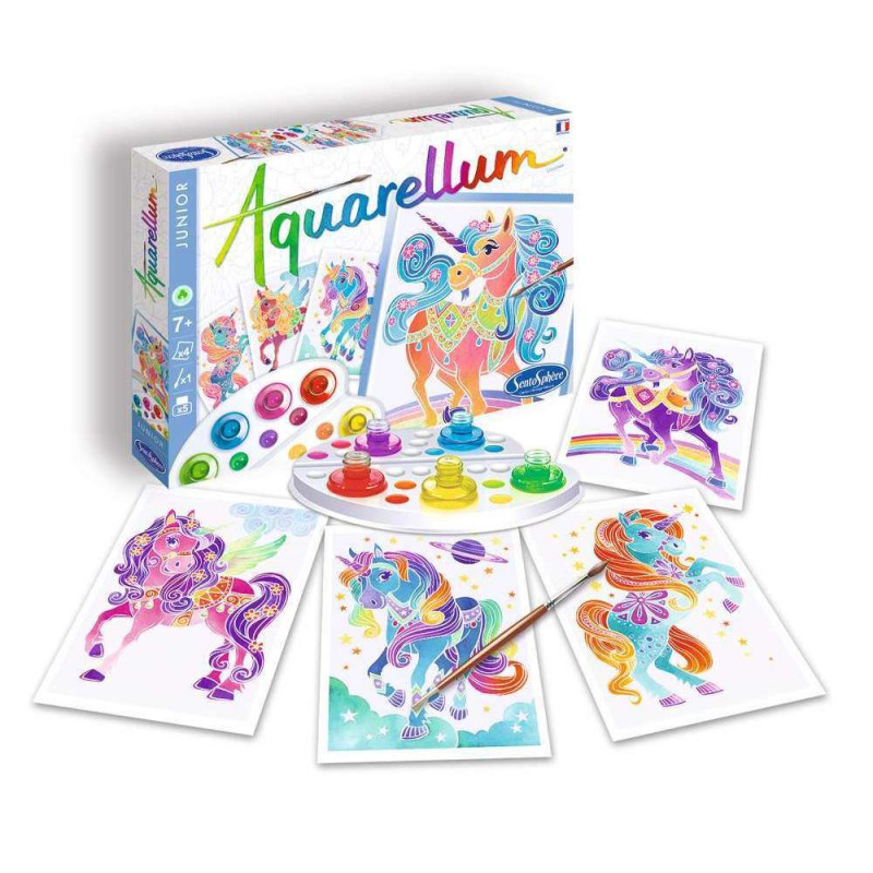 Jeu créatif DIY Aquarellum junior Licornes