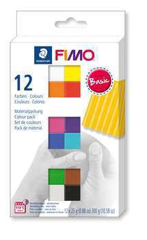 Coffret Fimo Soft couleurs Basiques 12 Demi Blocs
