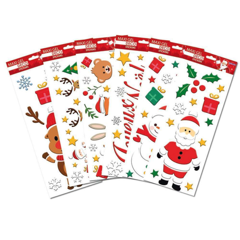 Stickers Maxi Gel Noël 15x37cm