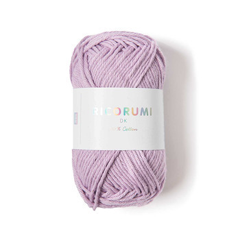 Pelote créative Ricorumi 100 % coton lilas clair -
