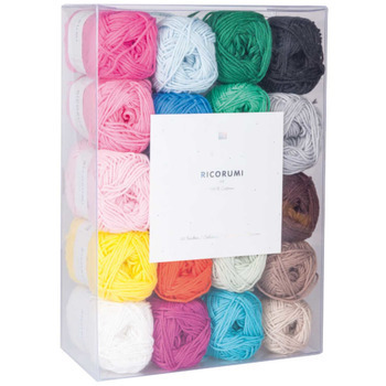Pelotes Ricorumi en fil de coton coloris pastel -