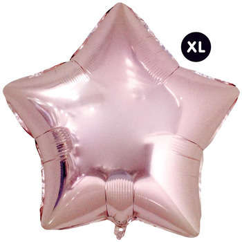 Ballon aluminium étoile rose, haut. 86 cm