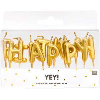 Bougie Happy Birthday or