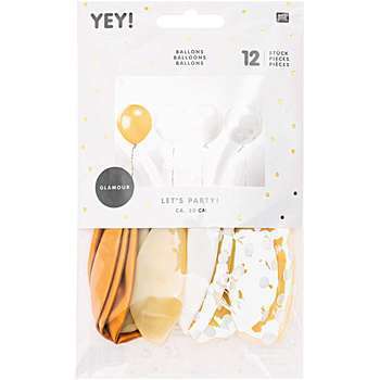 Ballons blancs, H. 30 cm, x 12 pièces