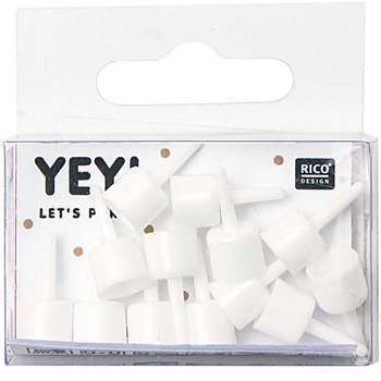 Bougeoir blanc pour bougie D. 0,7 cm (16 pièces)