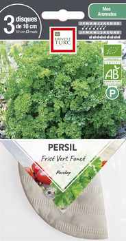 Graines de persil frisé vert foncé Bio en disque p