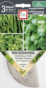 Trio essentiel Bio en disque pré-semé en sachet