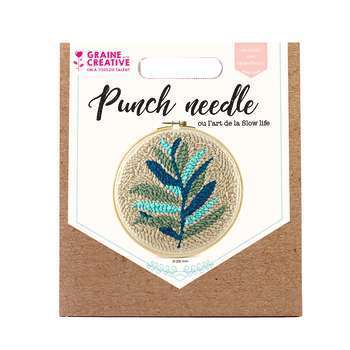 Kit Punch Needle feuillage D.20cm