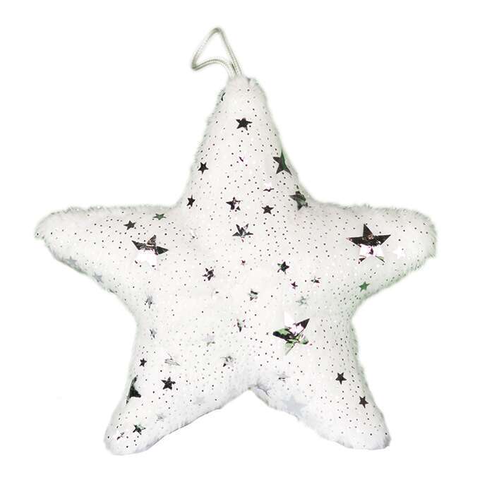 Suspension étoile paill. : polyester, h.13cm