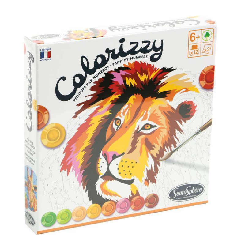 Colorizzy la savane : kit de peinture numérotée po