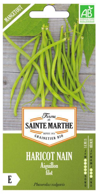 Graines de Haricot Nain Aiguillon Bio Boite 80 g