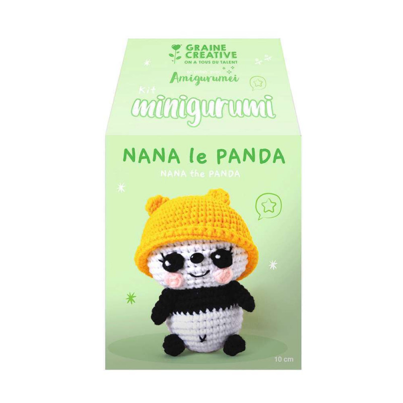 Kit crochet Minigurumi - Nana le panda - 10 cm