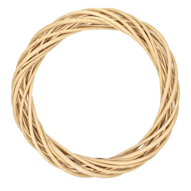 Couronne en osier naturel D. 30 cm