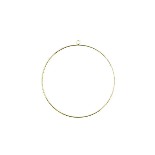 Cercle en métal doré avec anneau de suspension, D.