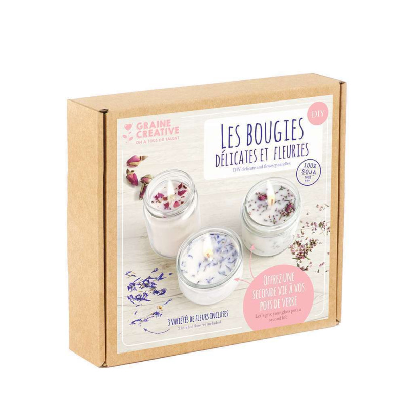 Coffret diy bougies fleuries