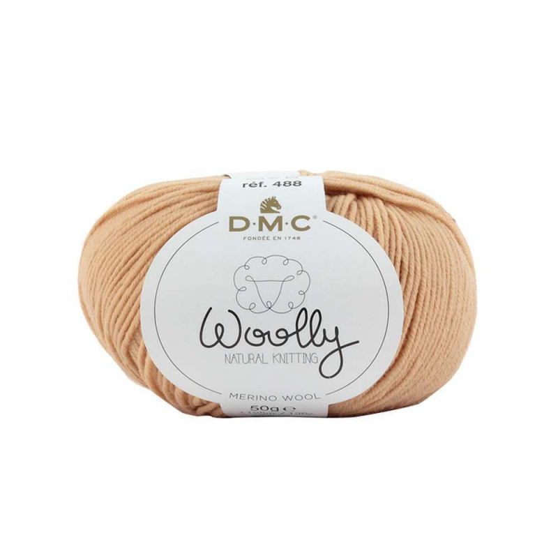 Pelote Woolly en laine mérinos coloris beige 134 -