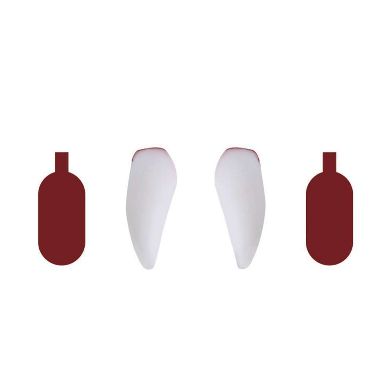 Dents de vampire et faux sang 1. 1ml